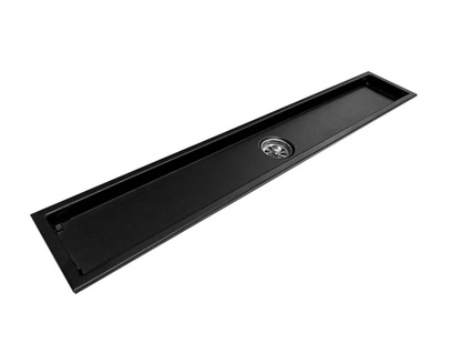 REJILLA RECTANGULAR INVISIBLE 60 CM NEGRA EN ACERO INOXIDABLE