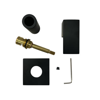 MANIJA DE LUJO CUADRADA NEGRO MATE EN ACERO